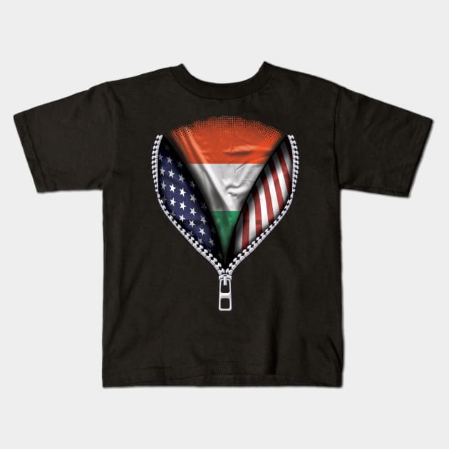 Hungarian Flag  Hungary Flag Australian Flag Ripped Open - Gift for Hungarian From Hungary Kids T-Shirt by Country Flags